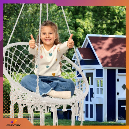 Fotel wiszący huśtawka bocianie gniazdo do domu, ogrodu na taras dla dzieci