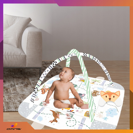 Mata edukacyjna interaktywna dla dziecka dzieci dwustronna składana kojec