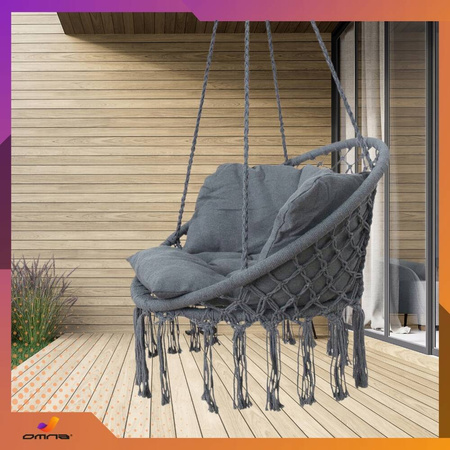 Fotel wiszący ogrodowy huśtawka bocianie gniazdo do domu ogrodu z poduszką