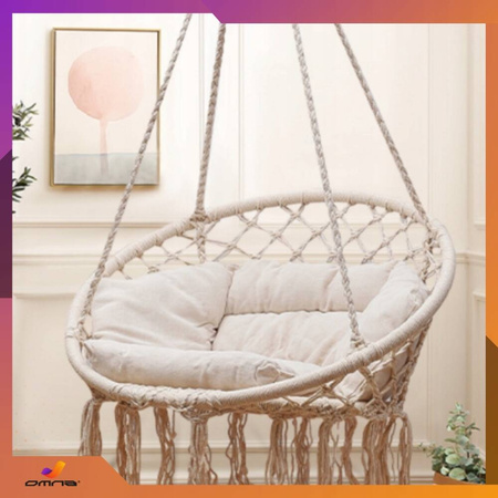 Poduszka na huśtawkę ogrodową bocianie gniazdo na taras fotel krzesło boho