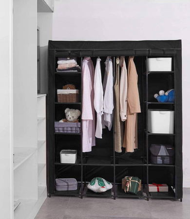 SZAFA MATERIAŁOWA SKŁADANA TEKSTYLNA PÓŁKI 170x170