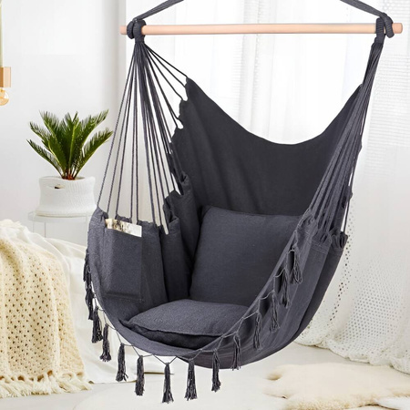 Fotel wiszący krzesło Brazylijskie Huśtawka Hamak Ogrodowy Na Balkon BOHO