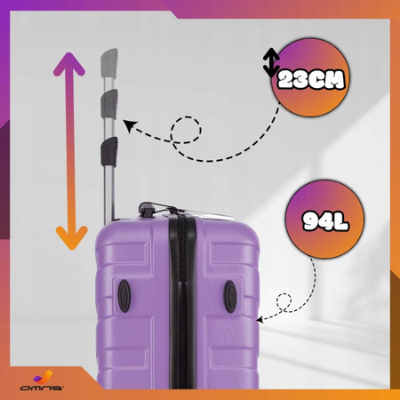 Walizka duża podróżna solidna torba bagaż kufer lekka kółka samolot 94L