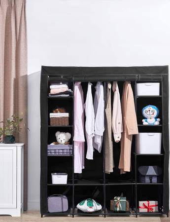 SZAFA MATERIAŁOWA SKŁADANA TEKSTYLNA PÓŁKI 170x170