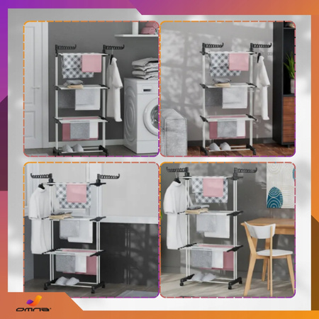 Suszarka na pranie stojąca do ubrań składana wieszak stojak XXXL wzmocniona