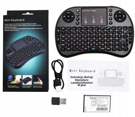 KLAWIATURA BEZPRZEWODOWA MINI I8 2.4G TV BOX MXQ