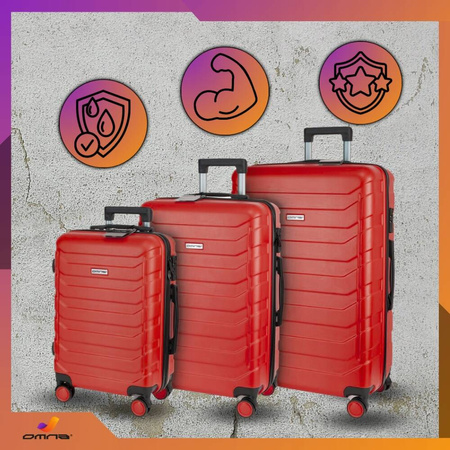 Zestaw 3 walizek podróżnych 3w1 ABS bagaż kufer na kółkach 94L+63L+40L