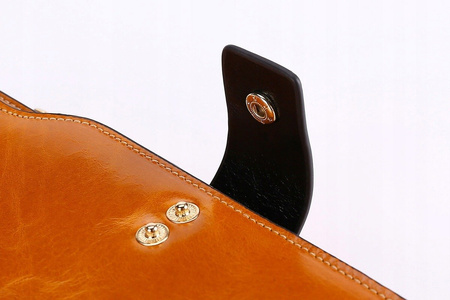 Skórzany portfel damski karty skóra system RFID