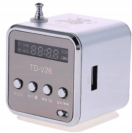 PRZENOŚNE RADIO FM AKUMULATOROWE Z GŁOŚNIKIEM LED