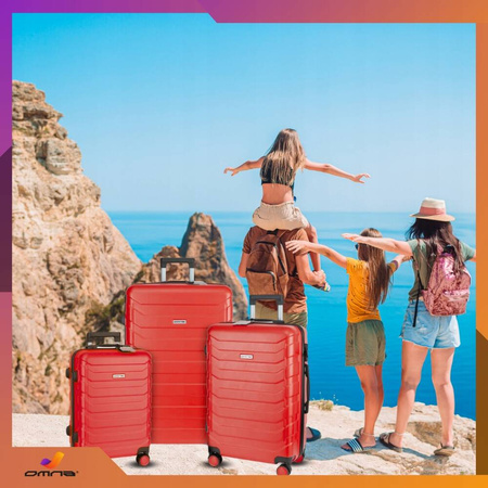 Zestaw 3 walizek podróżnych 3w1 ABS bagaż kufer na kółkach 94L+63L+40L