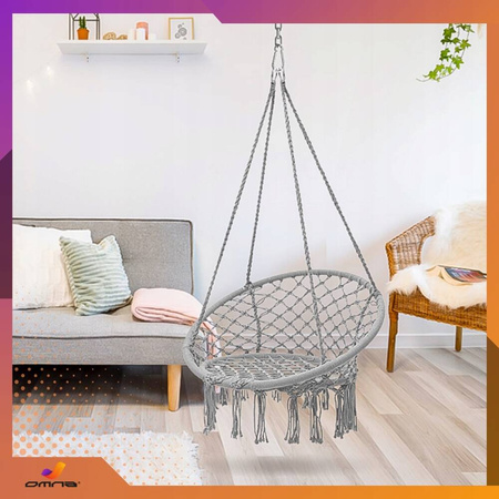 Fotel wiszący huśtawka bocianie gniazdo do domu, ogrodu na taras dla dzieci