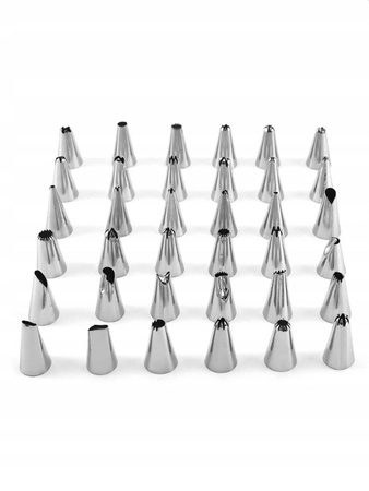 RĘKAW CUKIERNICZY DEKORATOR TORTÓW SILIKON 72 ELEM