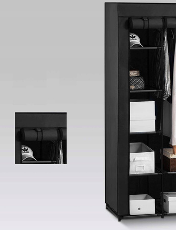 SZAFA MATERIAŁOWA SKŁADANA TEKSTYLNA PÓŁKI 170x170