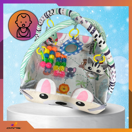 Mata edukacyjna interaktywna dla dziecka dzieci dwustronna składana kojec