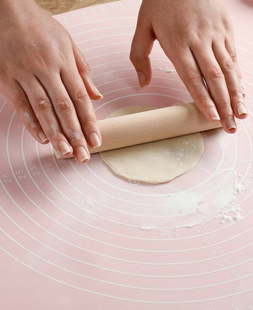 DUŻA STOLNICA SILIKONOWA MATA KUCHENNA Z MIARAMI