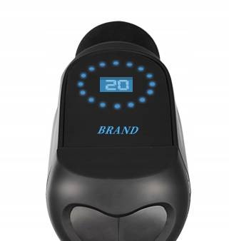 PISTOLET DO MASAŻU BEZPRZEWODOWY 100W + 8 KOŃCÓWEK