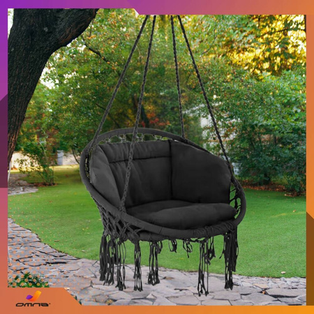 Fotel wiszący ogrodowy huśtawka bocianie gniazdo do domu ogrodu z poduszką