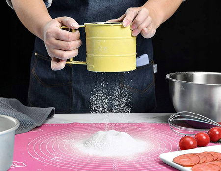 DUŻA STOLNICA SILIKONOWA MATA KUCHENNA Z MIARAMI