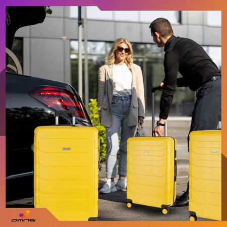 Zestaw 3 solidnych walizek podróżnych bagaż kufer lekka samolot 94L+63L+40L