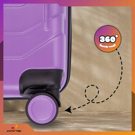 Walizka średnia podróżna solidna torba bagaż kufer lekka kółka samolot 63L