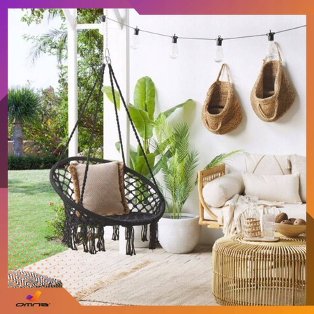 Fotel wiszący huśtawka bocianie gniazdo do domu, ogrodu na taras dla dzieci