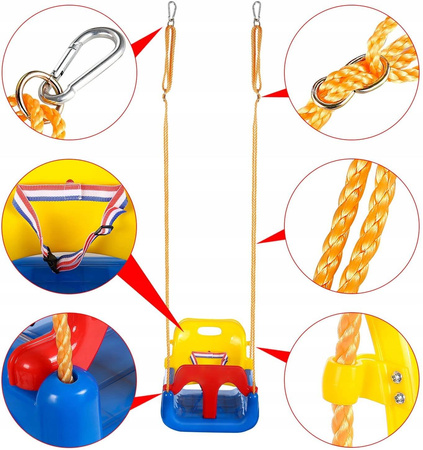 4w1 HUŚTAWKA KUBEŁKOWA MODUŁOWA DLA DZIECI 6m-7lat