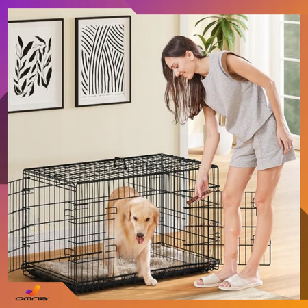 Klatka dla psa kennelowa do samochodu transportowa metalowa kojec 92x57x63