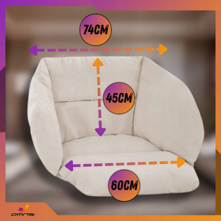 Poduszka na huśtawkę ogrodową bocianie gniazdo na taras fotel krzesło boho