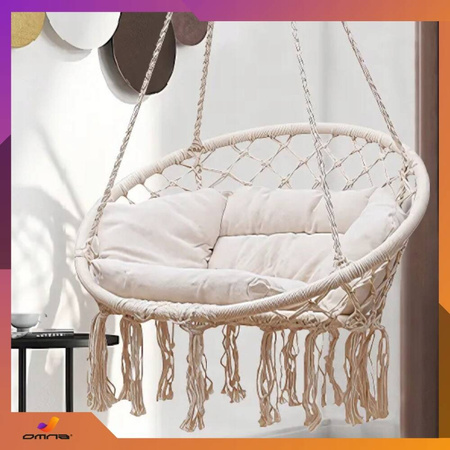 Poduszka na huśtawkę ogrodową bocianie gniazdo na taras fotel krzesło boho