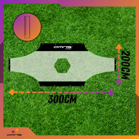 Mata celnościowa celności z otworami do bramek piłkarskich 300x200cm