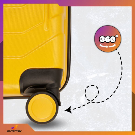 Zestaw 3 solidnych walizek podróżnych bagaż kufer lekka samolot 94L+63L+40L