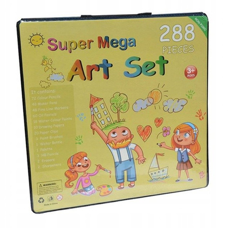 Zestaw Mega Art 288 elementów Pisaki Kredki
