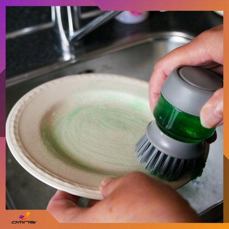 Szczotka do mycia naczyń garnków z dozownikiem pompką czyścik kuchenny