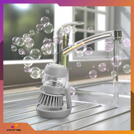 Szczotka do mycia naczyń garnków z dozownikiem pompką czyścik kuchenny