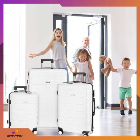 Zestaw 3 walizek podróżnych 3w1 ABS bagaż kufer na kółkach 94L+63L+40L