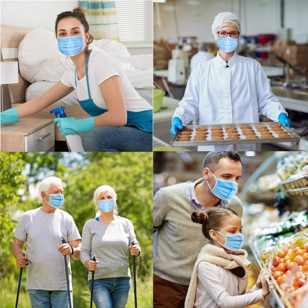 MASKA MASECZKA CHIRURGICZNA OCHRONNA 3W 200 sztuk