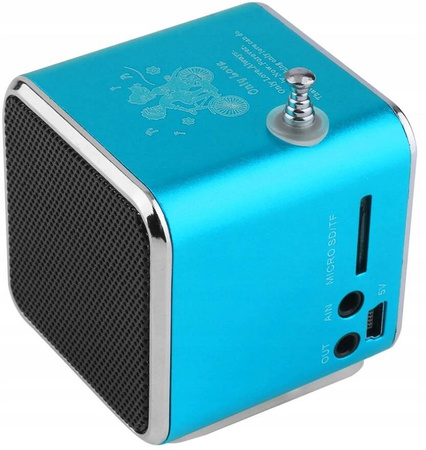 PRZENOŚNE RADIO FM AKUMULATOROWE Z GŁOŚNIKIEM LED