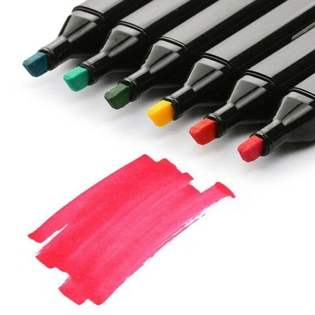 MARKERY MEGA ZESTAW 168 SZTUK KOLORY ETUI NASYCONE