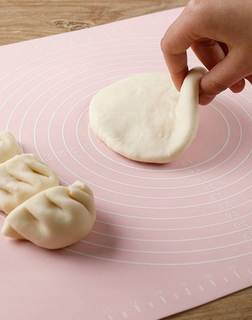 DUŻA STOLNICA SILIKONOWA MATA KUCHENNA Z MIARAMI