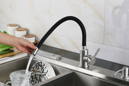 FLEX CZARNA BATERIA KUCHENNA ELASTYCZNA WYLEWKA