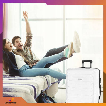 Walizka podróżna na kółkach średnia kuferek poliwęglan dla dziewczynki 63L