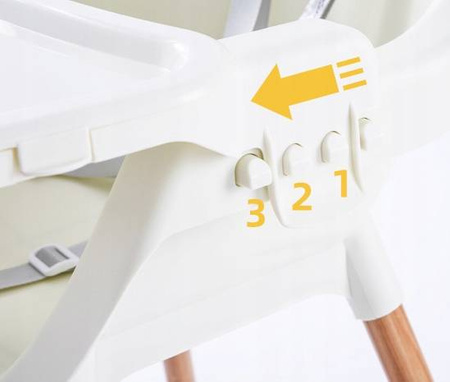 KRZESEŁKO DO KARMIENIA DLA DZIECI 3w1 TACA FOTELIK