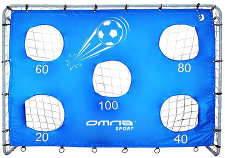 Duża metalowa bramka piłkarska treningowa + siatka + mata celności 240x150