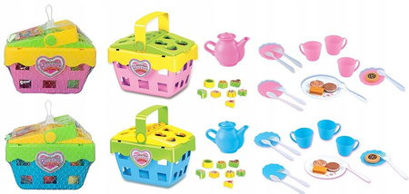 MINI KOSZ KOSZYK PIKNIKOWY + 26 AKCESORIÓW