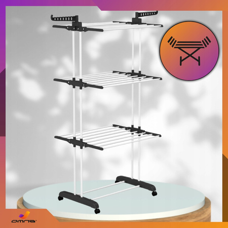 Suszarka na pranie stojąca do ubrań składana wieszak stojak XXXL wzmocniona