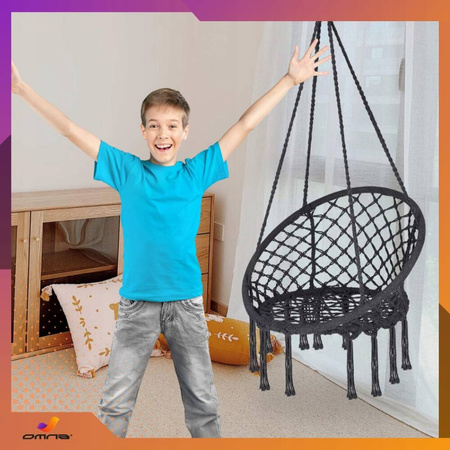 Fotel wiszący huśtawka bocianie gniazdo do domu, ogrodu na taras dla dzieci