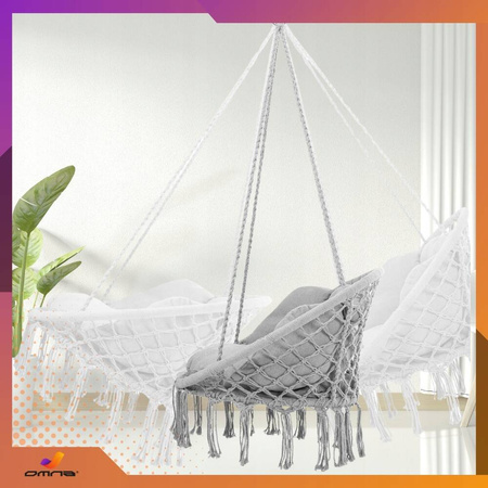 Fotel wiszący ogrodowy huśtawka bocianie gniazdo do domu ogrodu z poduszką