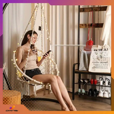 Fotel wiszący huśtawka bocianie gniazdo do domu, ogrodu na taras dla dzieci