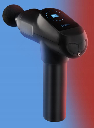 PISTOLET DO MASAŻU BEZPRZEWODOWY 100W + 8 KOŃCÓWEK