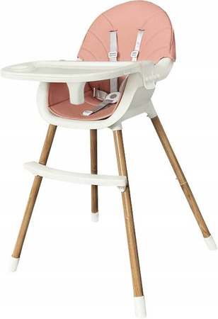 KRZESEŁKO DO KARMIENIA DLA DZIECI 3w1 TACA FOTELIK